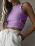 'Ulani' Cutout Round Neck Tank Top - Celes Fashion
